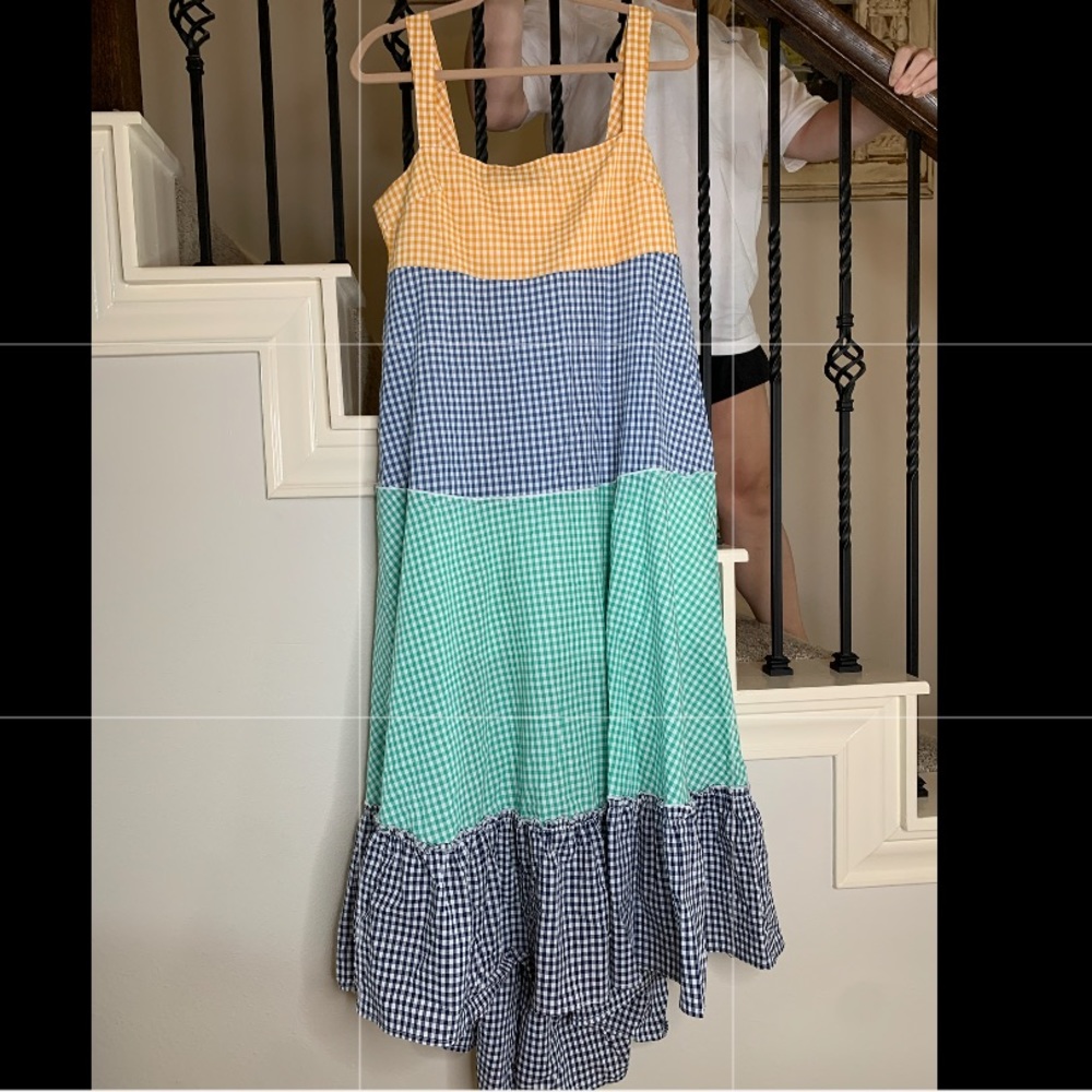 Listicle Gingham High-Low Dress